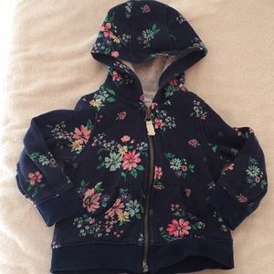 ⭐️Carter's Navy Blue Floral Hoodie⭐️12 months